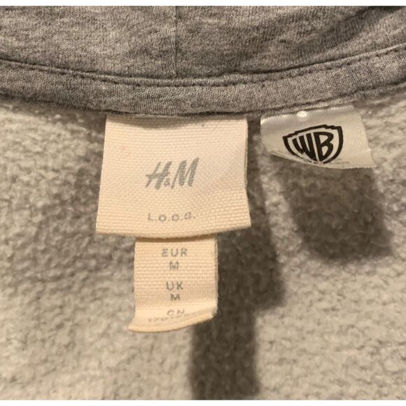 H&M 'Friends' Sweatshirt Embroidered Grey Hoodie - Picture 3 of 4